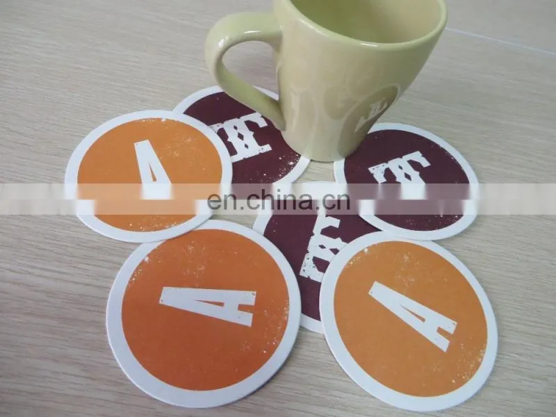 Hot sale letter printing thin cork cardboard coaster for beverage