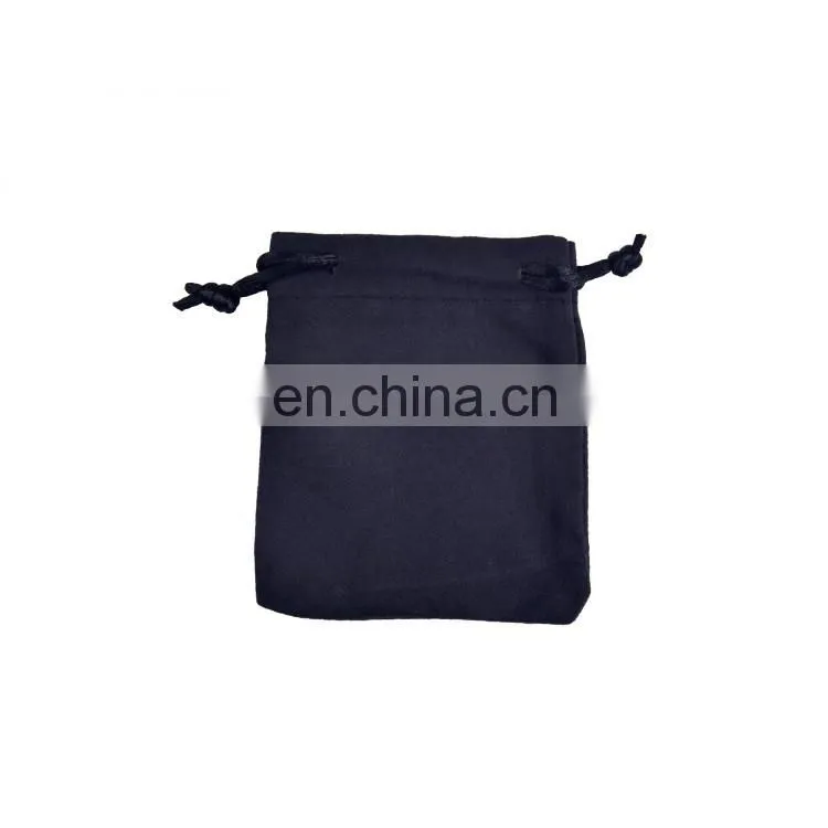black embossing logo small pouch/velvet pouch/micro suede pouch