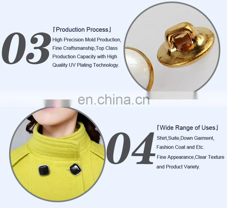 ABS Gold Plating Pearl Shank Button BA60393