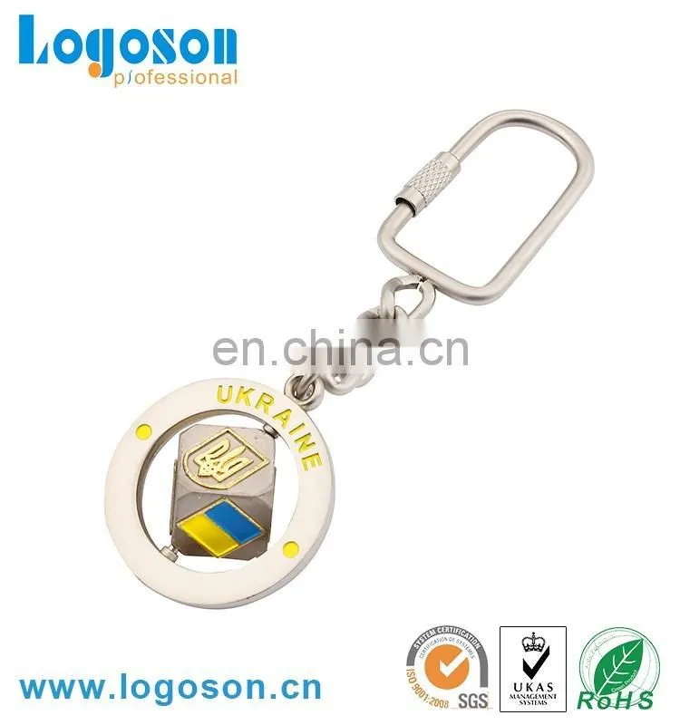 2017 Logoson zinc alloy spinning Keychain