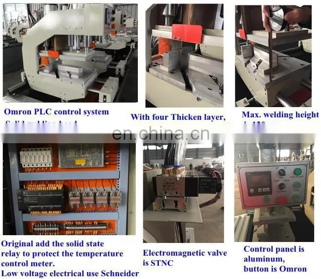 UPVC door window making machine for welding four headed