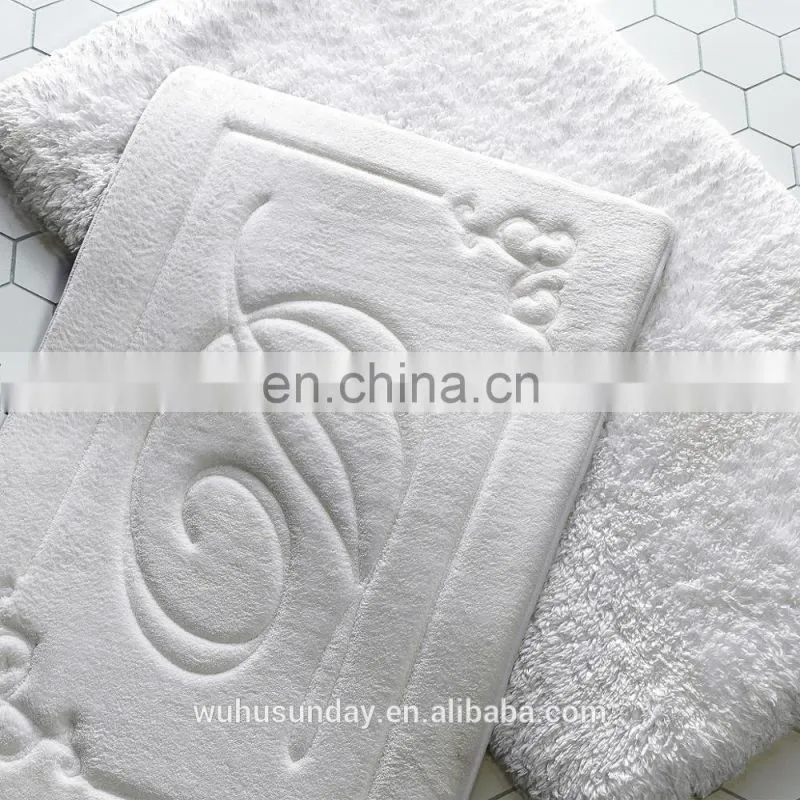 BATHMAT - EMBOSSED - 69770 WHITE/BRWON
