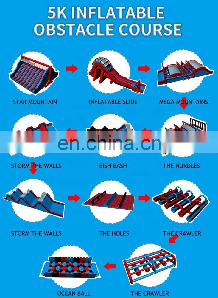 Outdoor Obstacle Course Inflatable Obstacle Course Game For Kids Adult