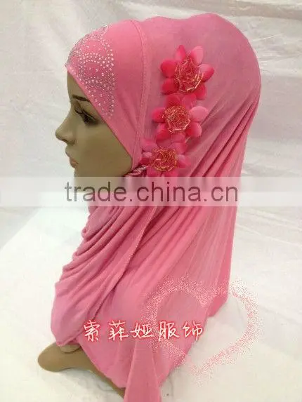 A552 Fashion modernFLOWER HIGH QUALITY ISLAMIC HEADSCARF ONE PIECE LONG MUSLIM HIJAB