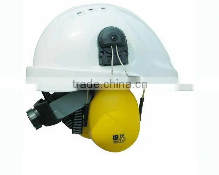 safety helmet with face shield and earmuffs ear muff