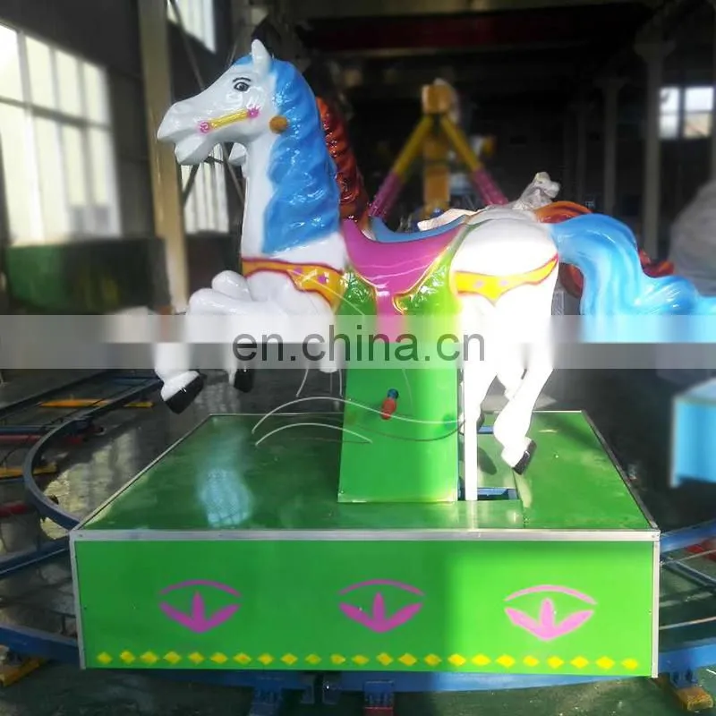 China suppliers fairground amusement park playground equipment small horses train rides for sale