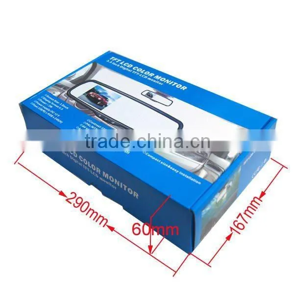 3.5 inch car rear-view mirror,glareproof mirror,convex mirror