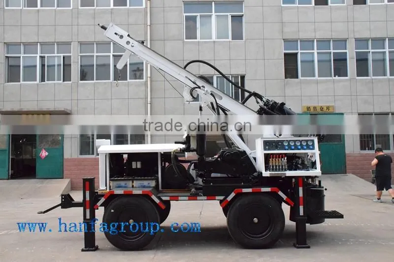 HF510T trailer type 260m water well drilling rig