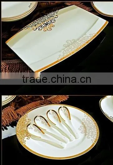 58 pcs turkish luxury design porcelain dinner set