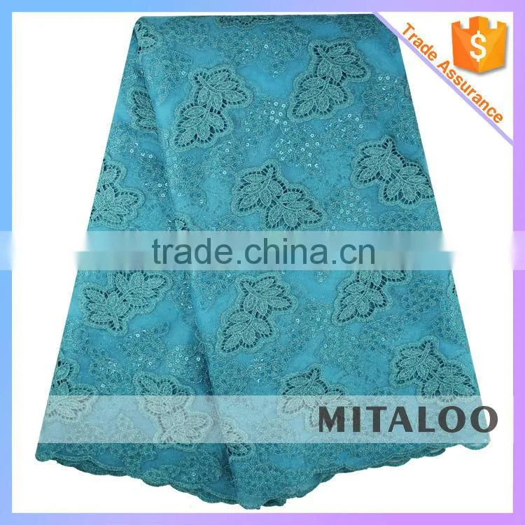 Mitaloo MOG0201 New Double Organza Lace Embroidered Fabric With Sequins