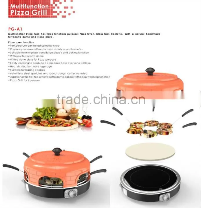 6 person new coming Multifunction Pizza Grill