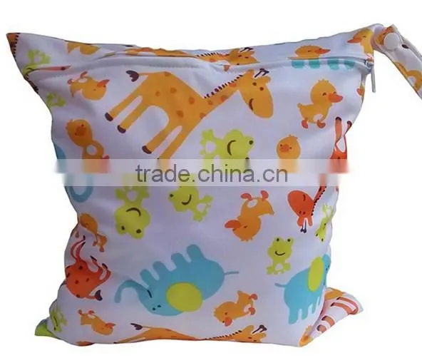 Useful Waterproof Reusable Zipper Cloth Baby Diaper Bag