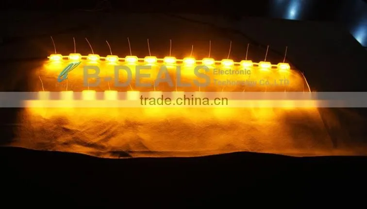 12v 24v white & amber drl led daytime running light with turning signal