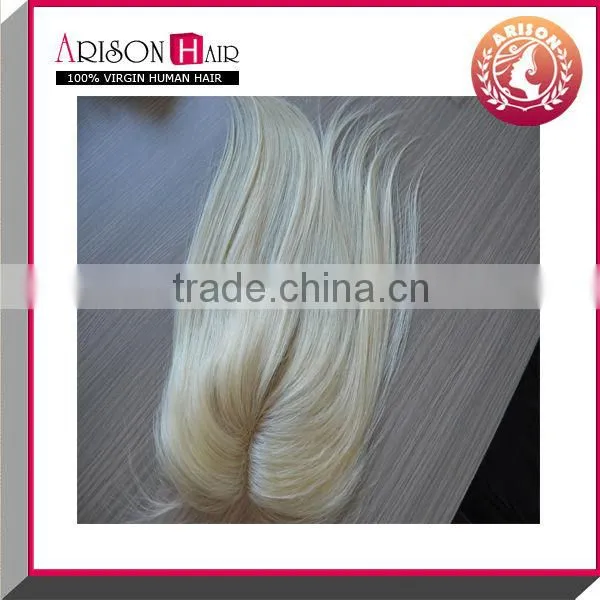 Grade AAAA high quality virgin brazilian hair blonde silk base closure