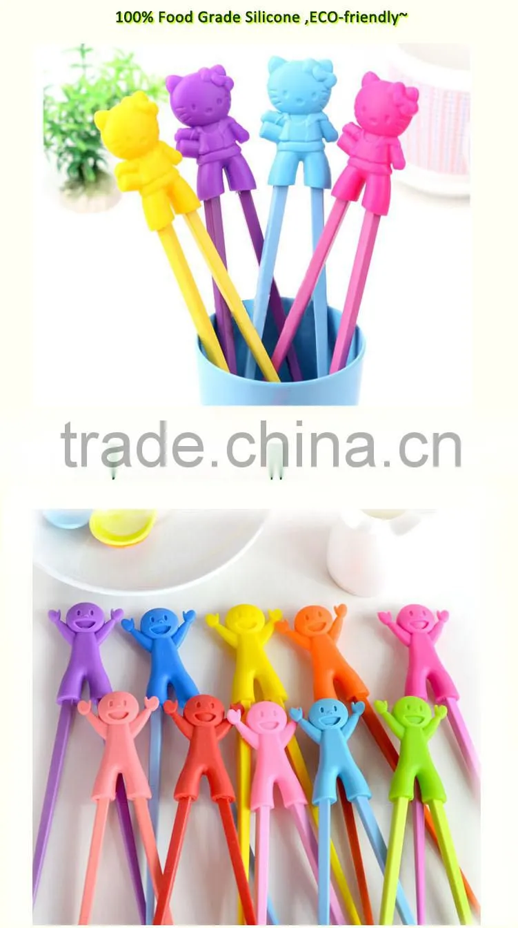 2016 FDA Silicone rubber kids chopsticks