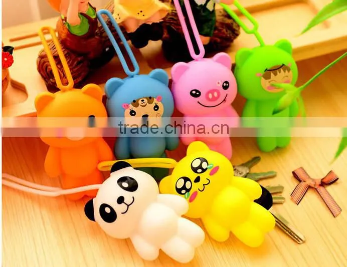 2015 animal-shaped car key silicone case, key finder