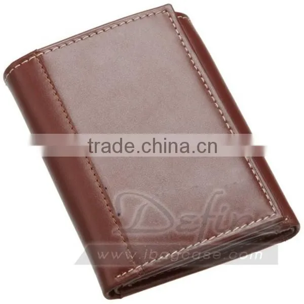Customize Trifold Man Leather Wallet Hot Selling