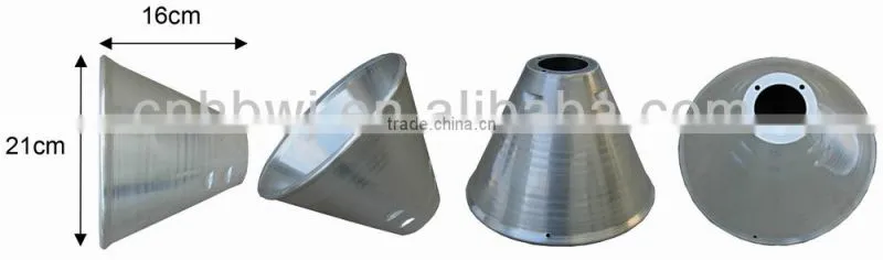Alum. lamp shade cover and lamp cord