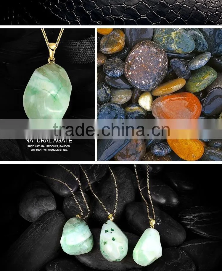 Elegant natural stone fashion necklace