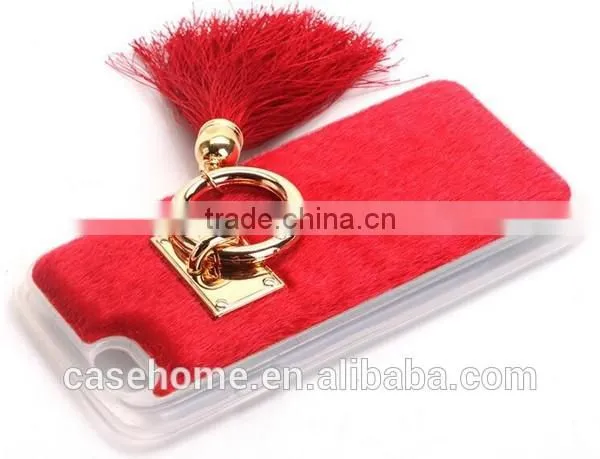 Soft fur Tassel Phone protect Cases Covers For iphone 5/5s