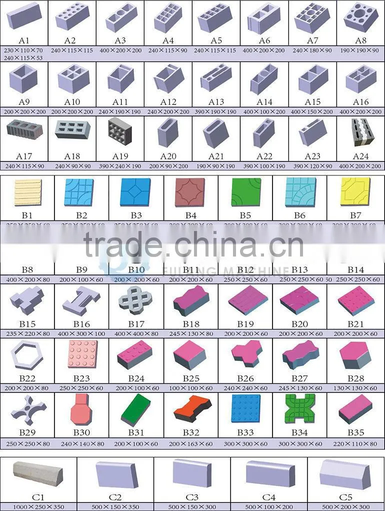 QTF4-25 building machine line hollow block making machine
