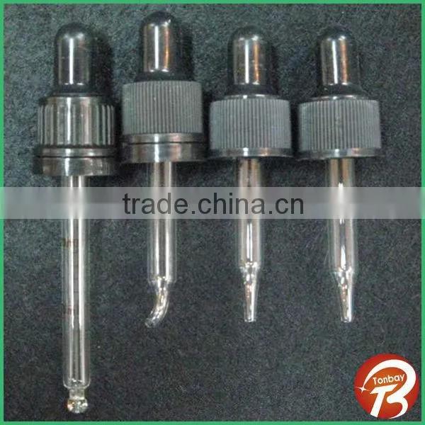 Glass dropper for amber glass bottle