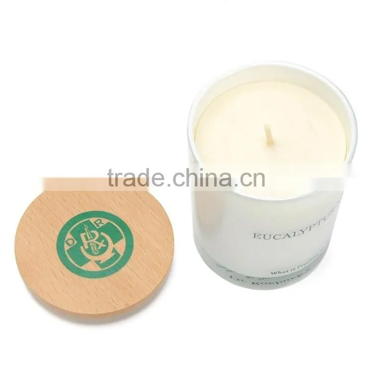 personalized Scented soybean candle/aroma candle/perfume candle with wood lid &color gift box