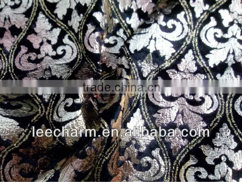 Polyester Printed Multicolor Metallic Fabric