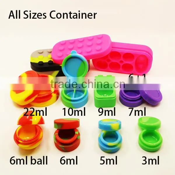 Wholesale silicone container for wax butane hash bho silicone oil drum slick silicone dab barrel