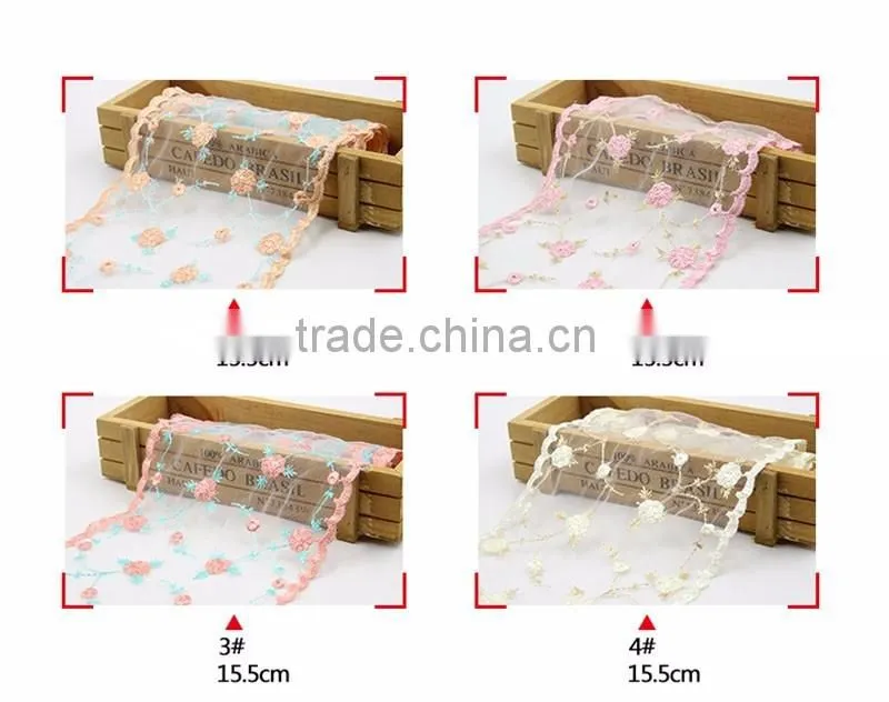 Customized fancy simple elegant noble customized pastoralism flowers DIY decoration lace roll