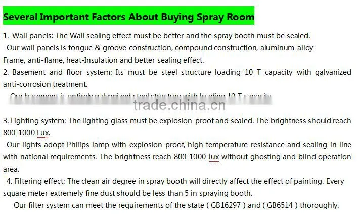 DOT-F1 furniture paint booth/ spray booth / spray and baking booth