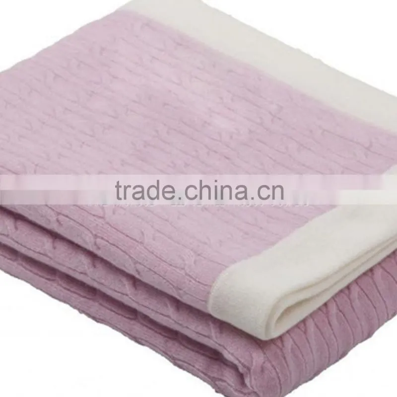 Infant Unisex Cable-Knit Cashmere Blanket