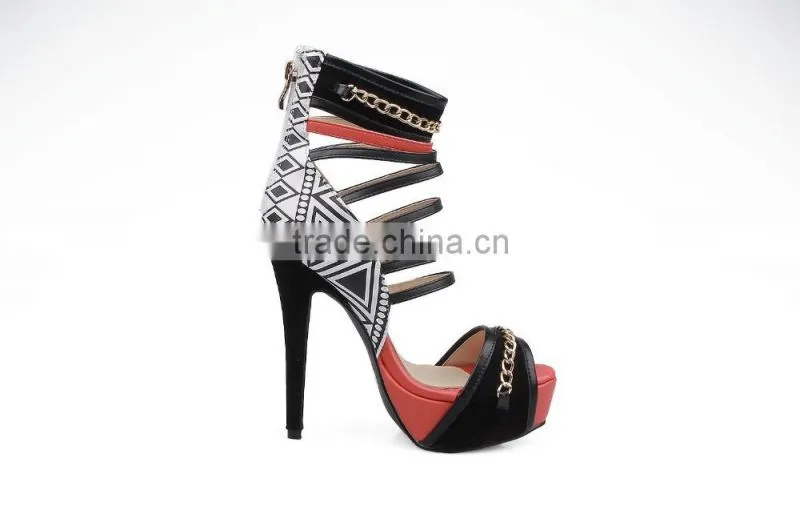 2016 New Summer Sandals Fashion Open Toe High Platform High Heel Women Shoes Fancy Sandals Lady