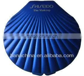 Fan shape plastic double side cheap mirror