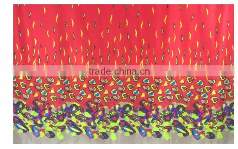 beautiful silk chiffon lurex fabric hot sale printed silk chiffon fabric