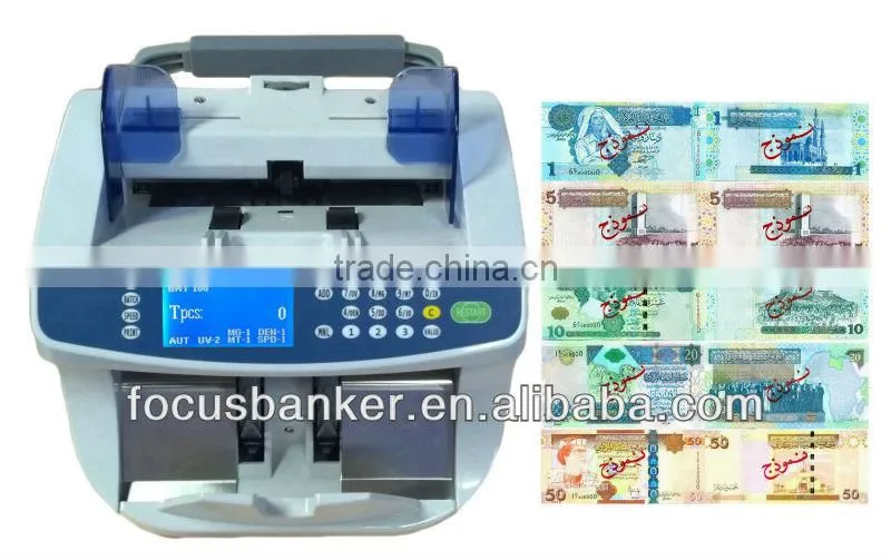 (Good Price ! )Cash Counting Machine with Value Counting and Fakenote Detection for Many Currency including Libyan dinar(LYD)