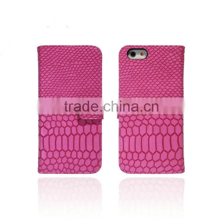 Premium Leather case with colorful cover for iPhone 6 leather case, for i Phone 6 flip cover case