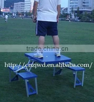 Outdoor Plastic folded picnic table (real factory)