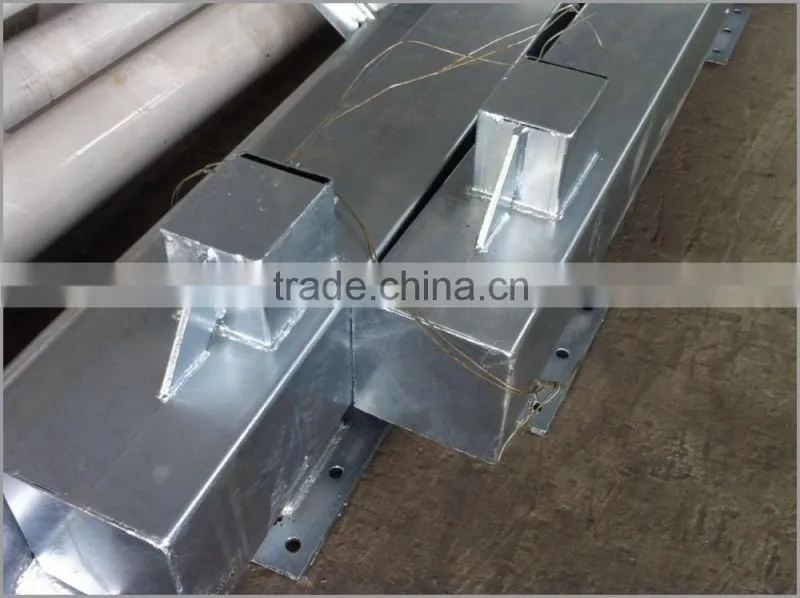 Galvanized square type steel signal pole