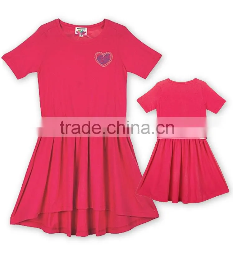 NEW!China supplier Wholesale girl dress Cotton long glass strass Dress