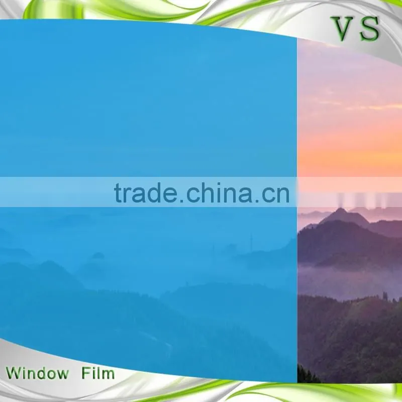 pravicy and decorative PET self adhensive sky blue film