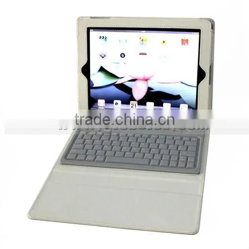 Wireless Bluetooth Keyboard for iPad 2 / 3,Stand Leather Cover Case for iPad 2 / 3