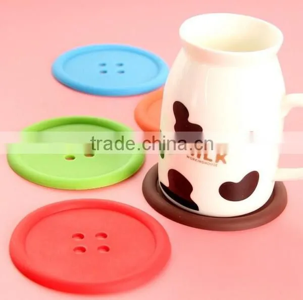 Silicone cup mat in dia 9cm cheap cup mat for promotion