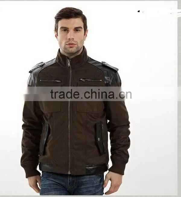 Customized most popular fur collar coat men jacket