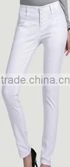 fashion design high quality white ladies pants