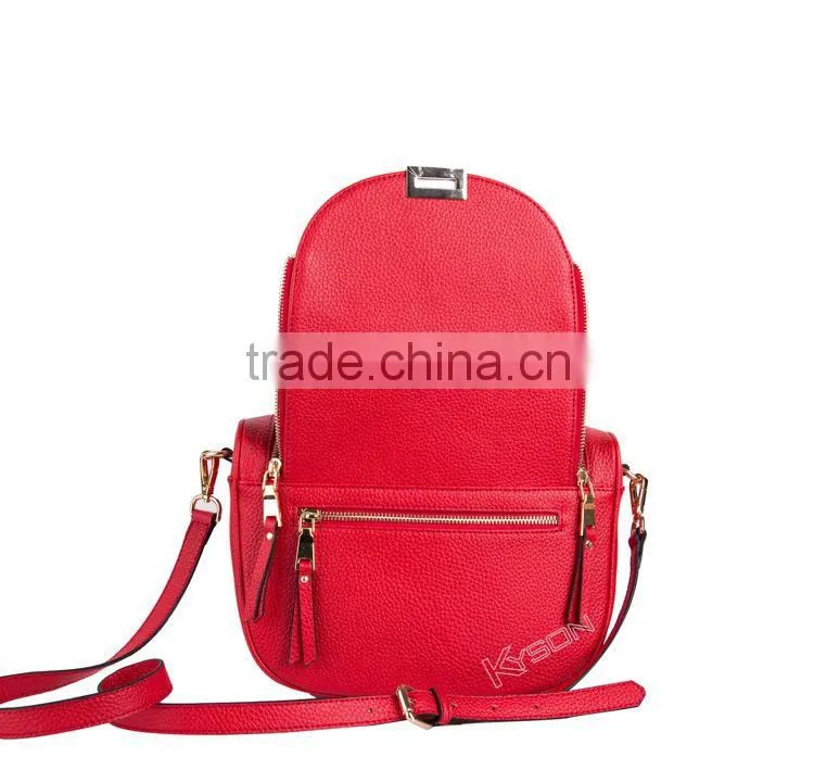 Chinese Red Women Bag Fashion Women Messenger Bags, Leather Shoulder Strap Bag High Quality Leather Crossbody bag