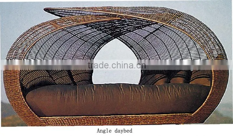 morden ourdoor wicker nestrest leisure garden furniture angle daybed
