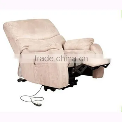 Luxurious leather electric sofa recliner with dense padded seat