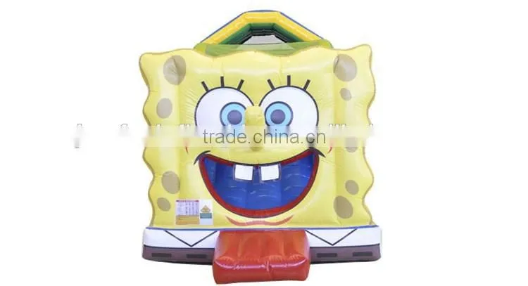 small indoor inflatable slide sponge bob for children