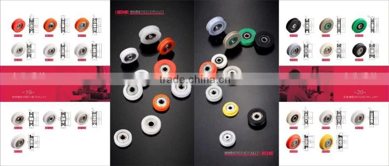 small plastic windows and doors pulley wheels with bearings for oem